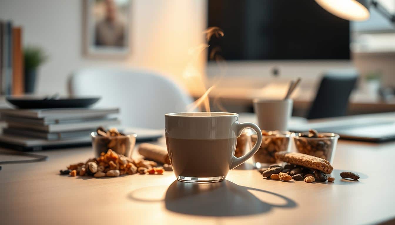 coffee and one-cup snacks for productivity