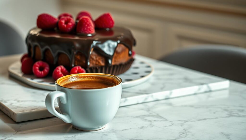 dessert and coffee