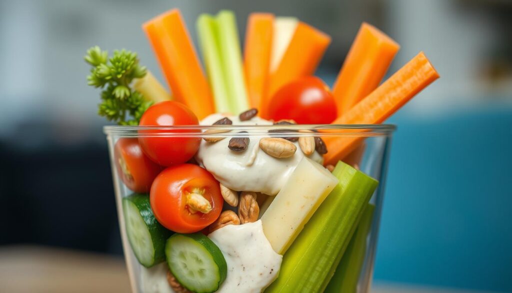 healthy snacks in a cup