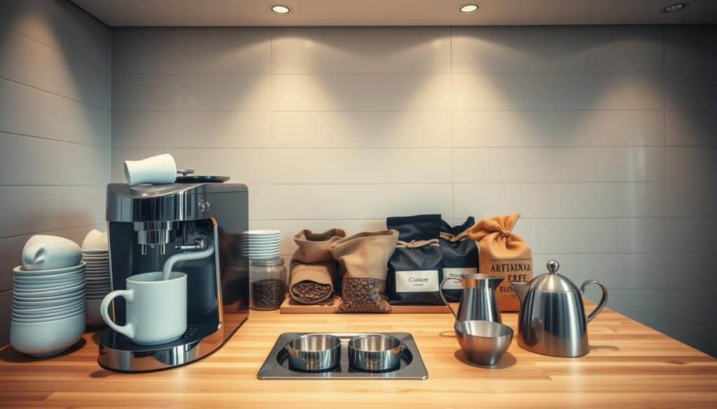 self-serve coffee bar