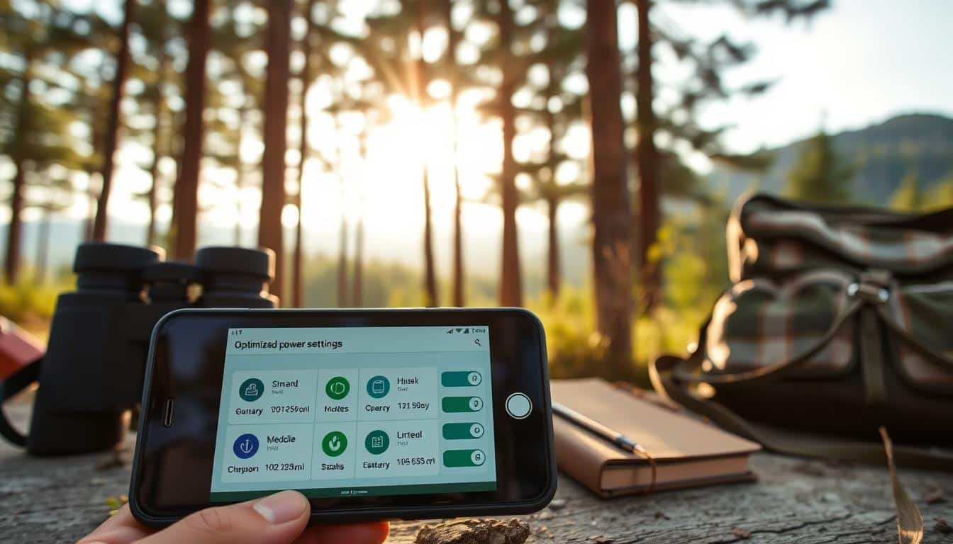 Battery-saving settings for long birding days