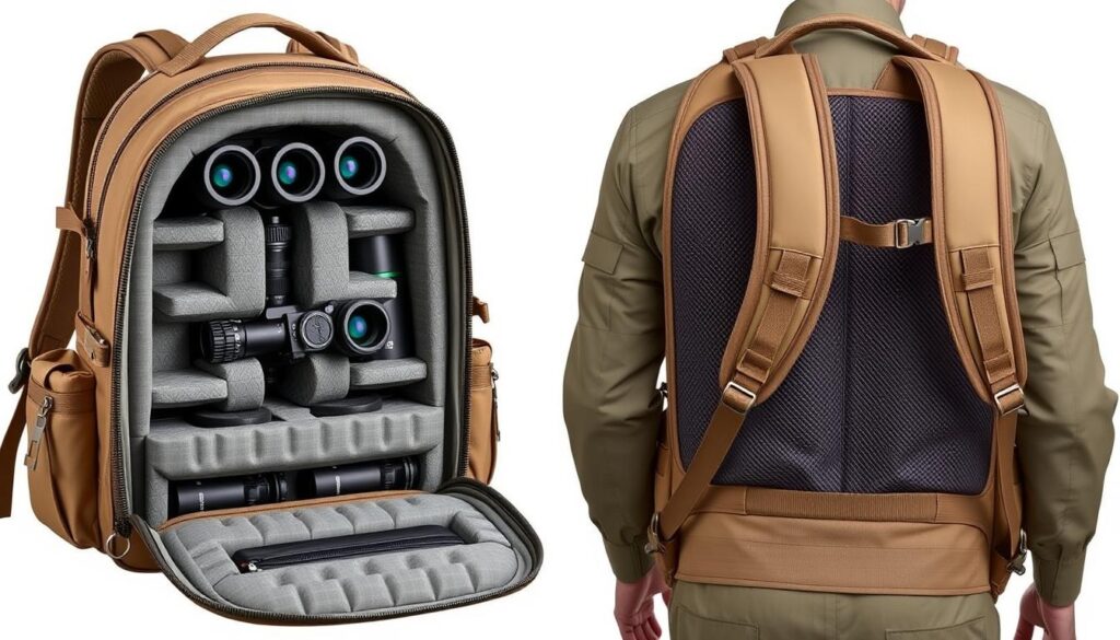 Optics Protection Backpack for Bird Watching