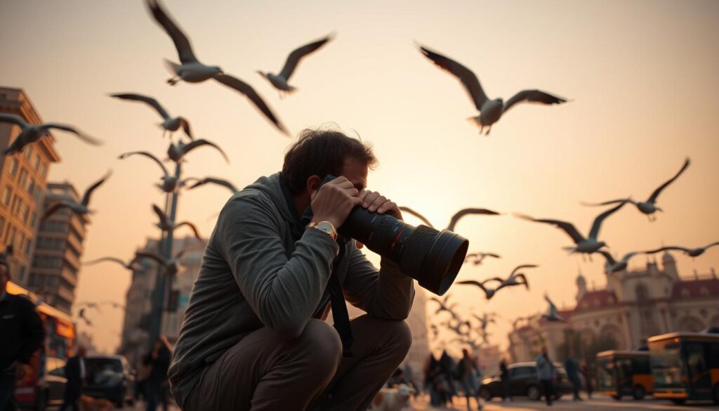 bird camera settings in crowds