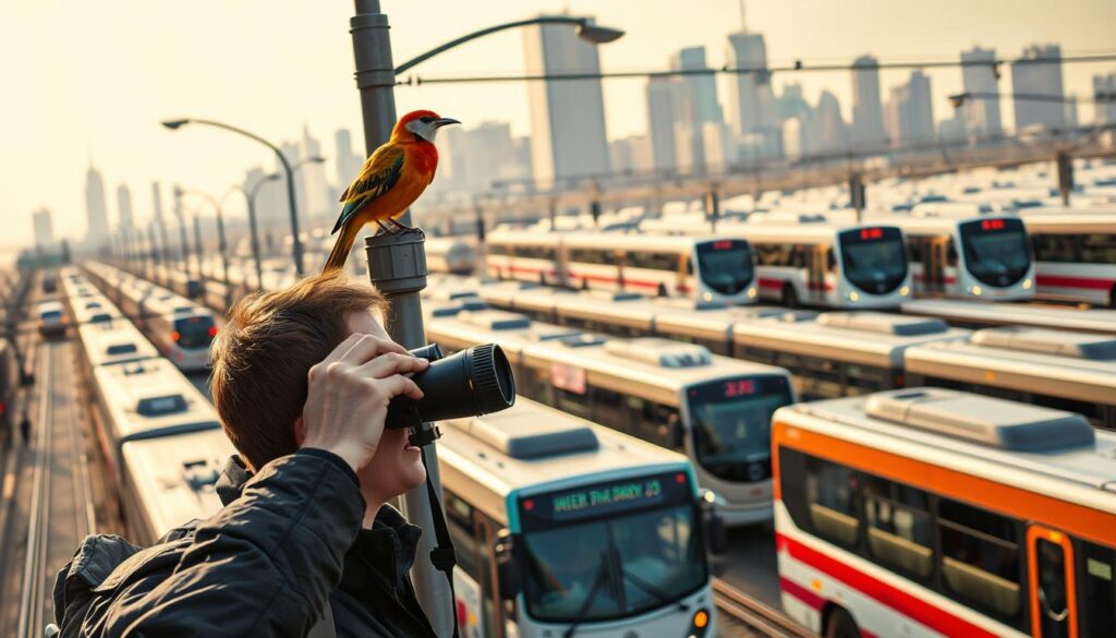 buses trains birding