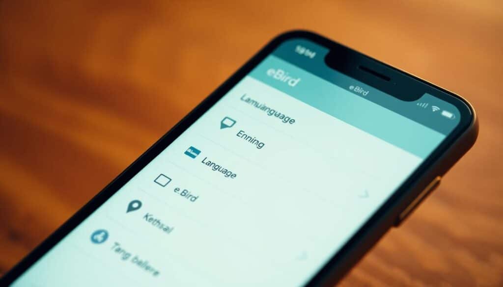 language options eBird