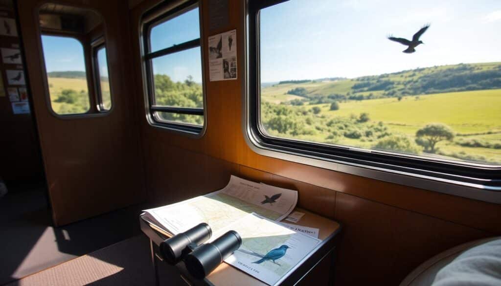 plan train birding trip