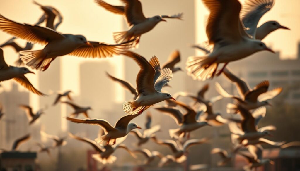 prefocusing birds in flight
