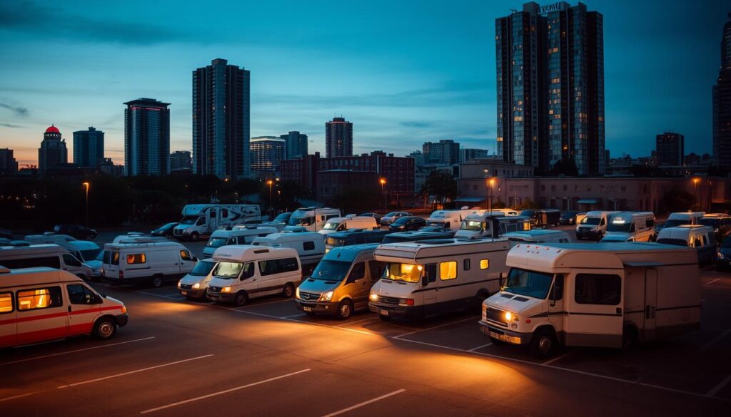 vanlife parking city